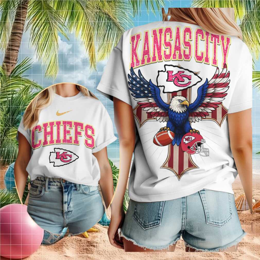 Kansas City Chiefs Mascot Eagle American Cross Shirt - Limotees LLC