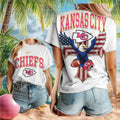 Kansas City Chiefs Mascot Eagle American Cross Shirt - Limotees LLC