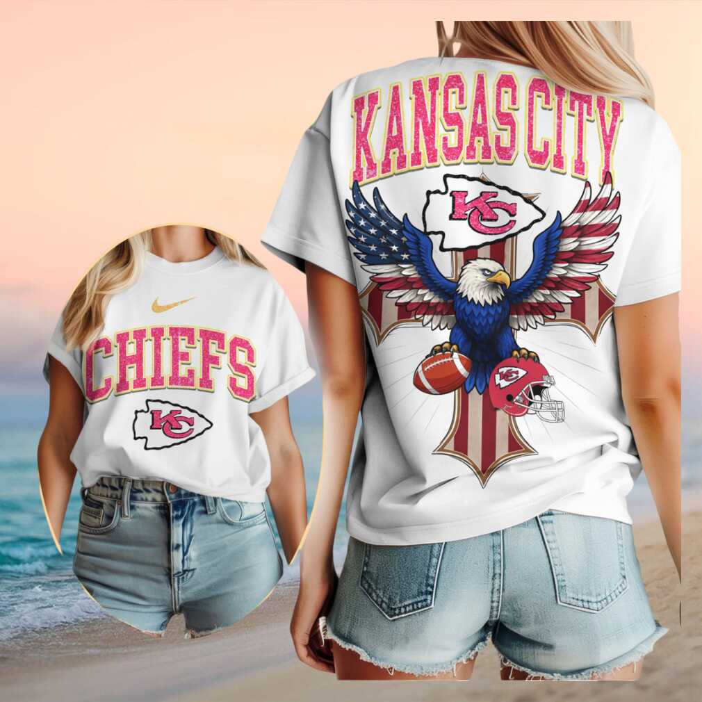 Kansas City Chiefs Mascot Eagle American Cross Shirt - Limotees LLC