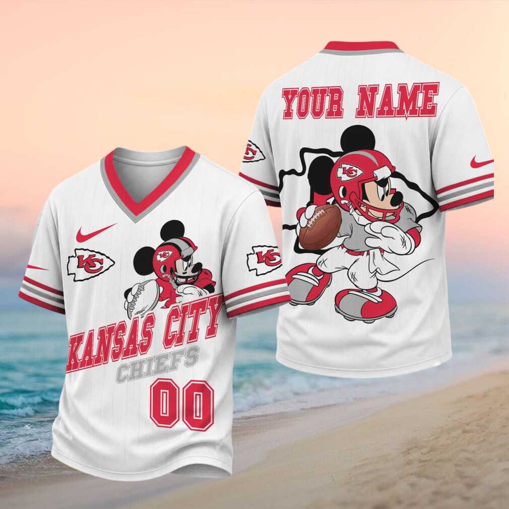 Kansas City Chiefs Mickey Mouse Football Custom Name Shirt
