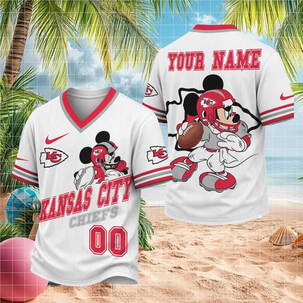Kansas City Chiefs Mickey Mouse Football Custom Name Shirt