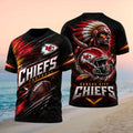 Kansas City Chiefs Native American Chief Helmet Football Graphic Shirt - Limotees LLC