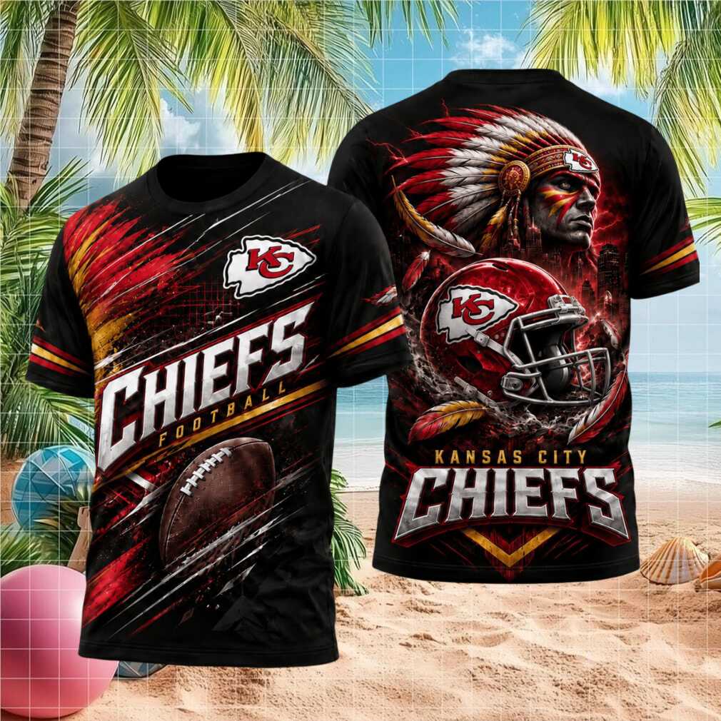 Kansas City Chiefs Native American Chief Helmet Football Graphic Shirt - Limotees LLC