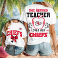 Kansas City Chiefs Retired Teacher Apple Heartbeat Shirt