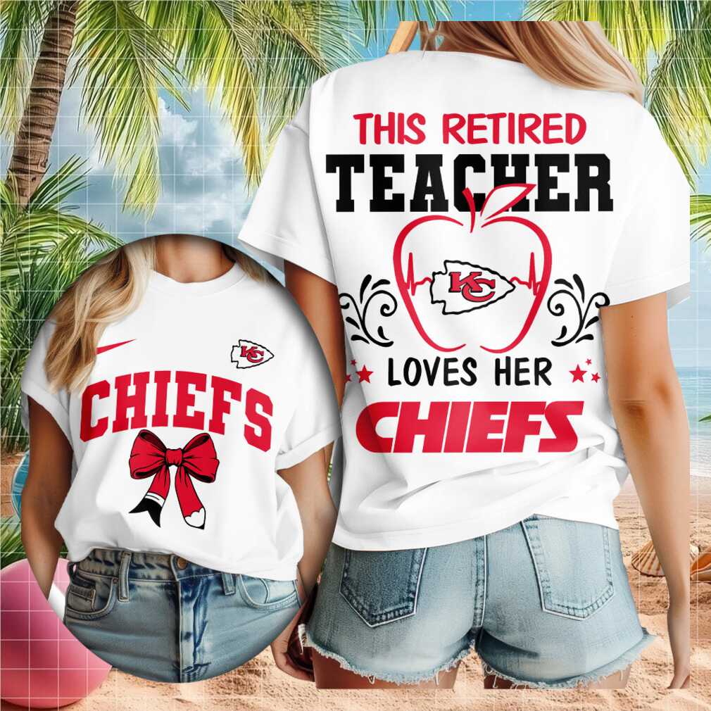 Kansas City Chiefs Retired Teacher Heartbeat Apple Shirt