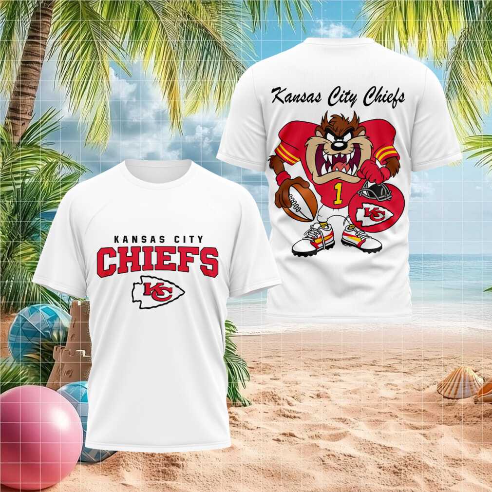 Kansas City Chiefs Taz Football Mascot Sports Fan T Shirt