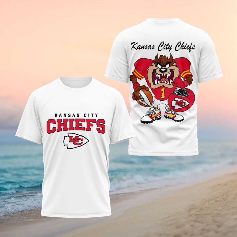 Kansas City Chiefs Taz Football Mascot Sports Fan T Shirt