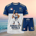 Kansas City Royals Luffy Anime Baseball Shorts Shirt