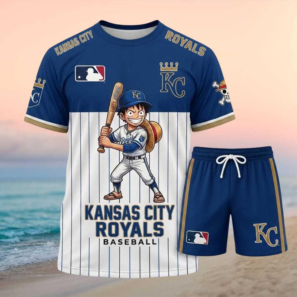 Kansas City Royals Luffy Anime Baseball Shorts Shirt