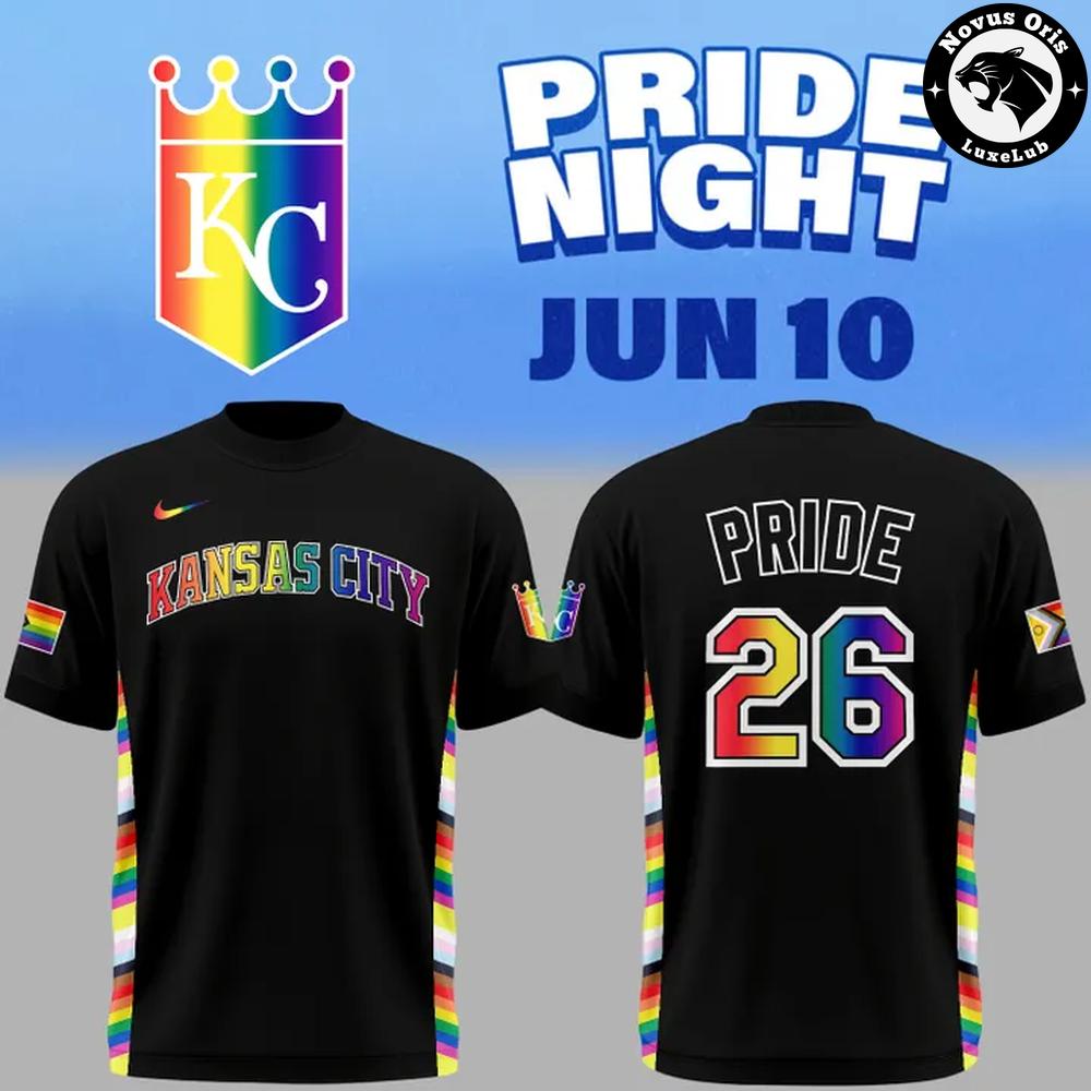 Kansas City Royals Pride Night Progress Rainbow Flag Limited Edition T-Shirt