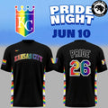 Kansas City Royals Pride Night Progress Rainbow Flag Limited Edition T-Shirt