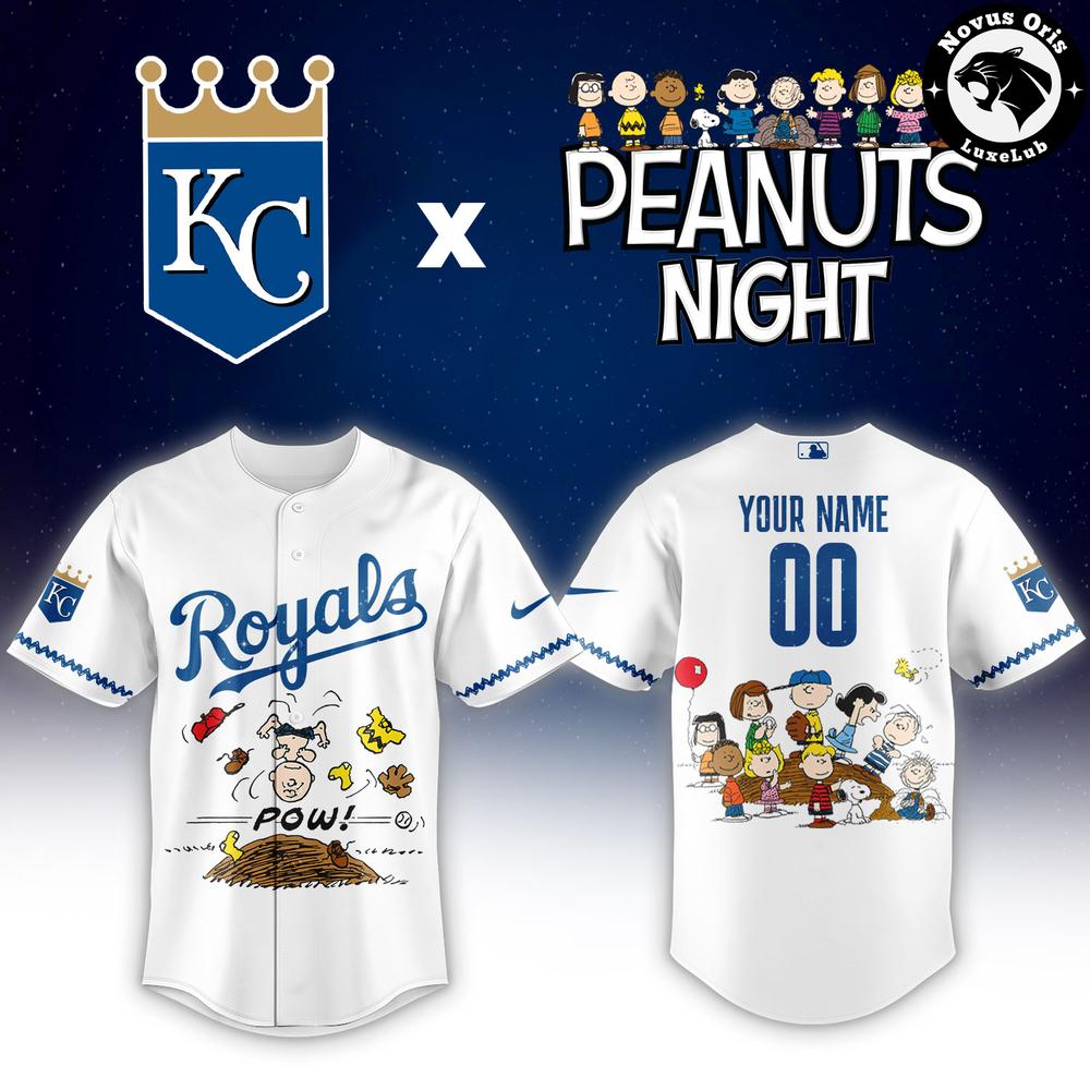 Kansas City Royals x Peanuts Night Limited Edition Baseball Jersey