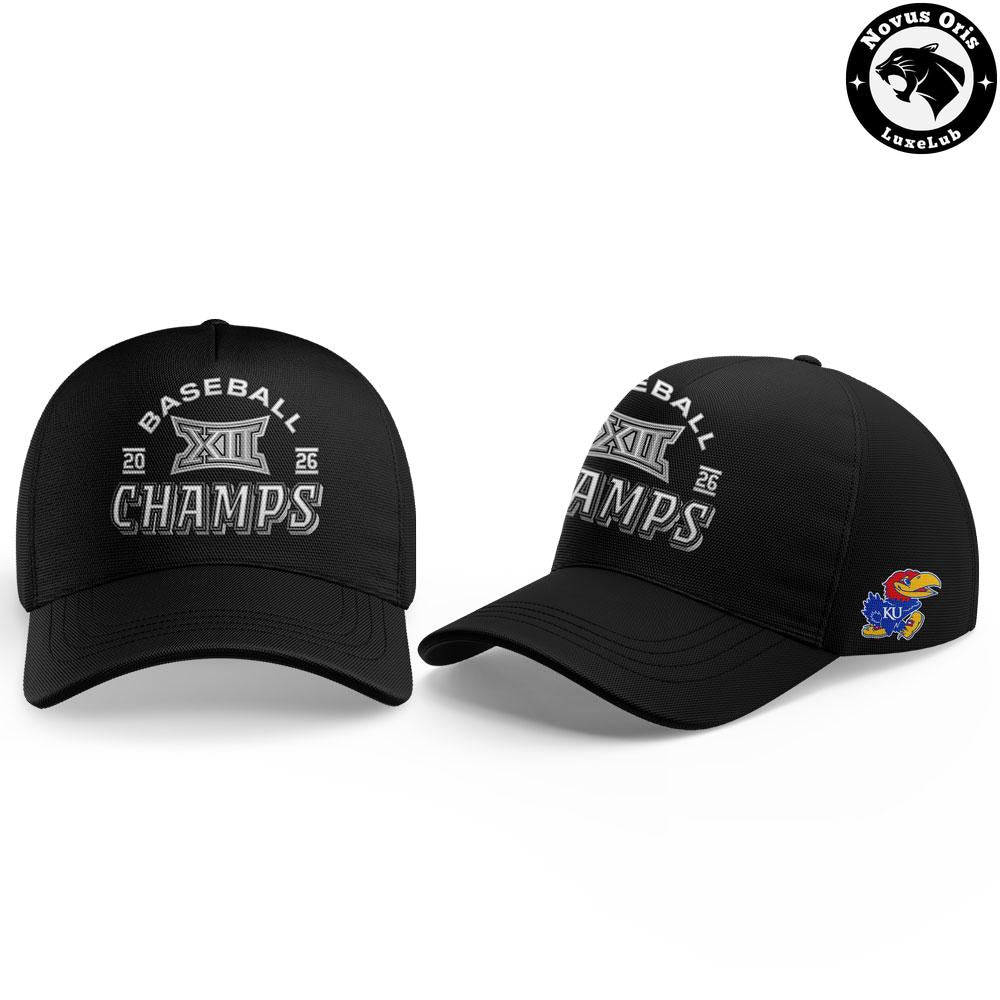 Kansas Jayhawks 2026 Big 12 Tournament Champions T-Shirt