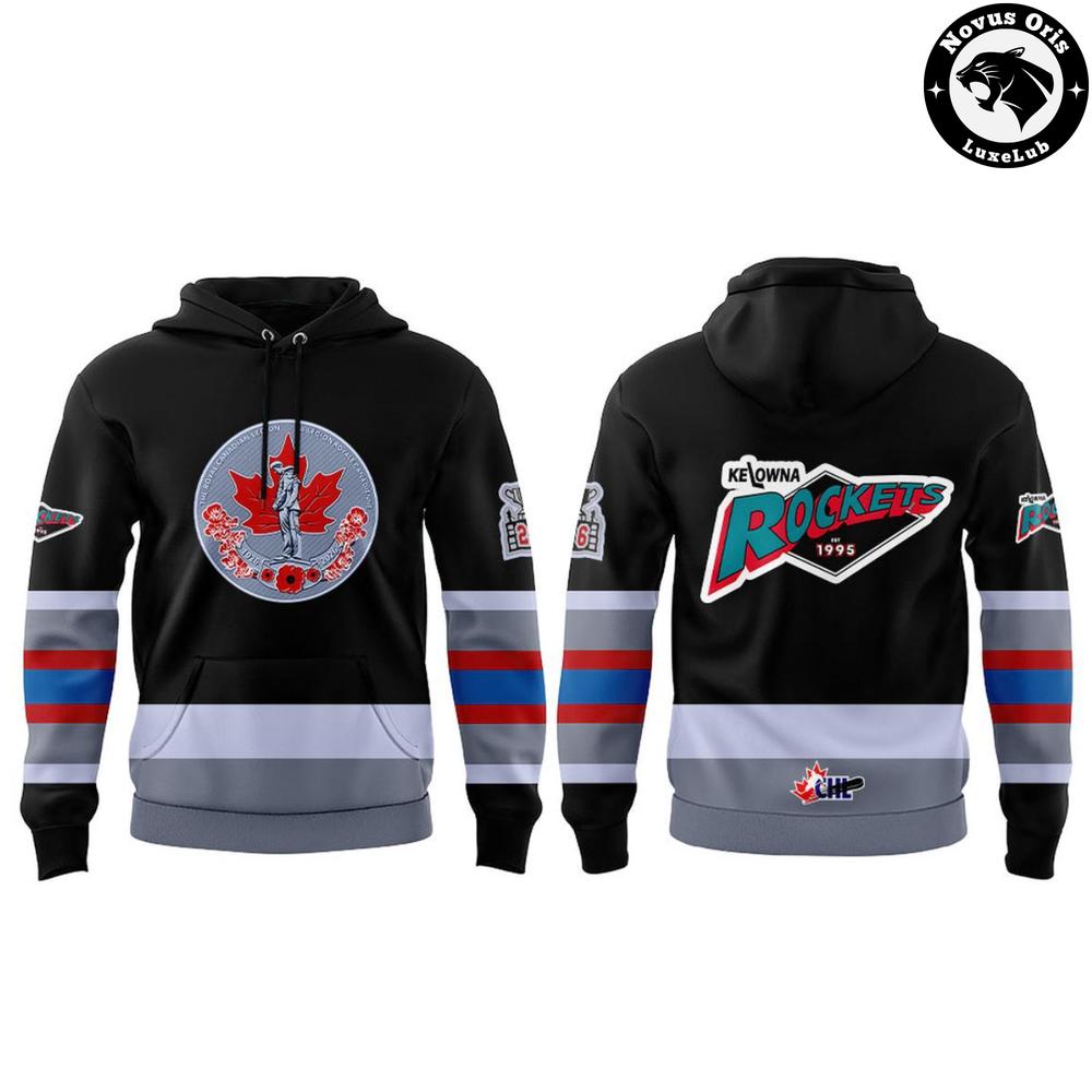 Kelowna Rockets Military Appreciation Remembrance Day Hoodie