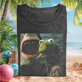 Kermit The Frog Smoking Funny Meme Graphic Unisex T Shirt