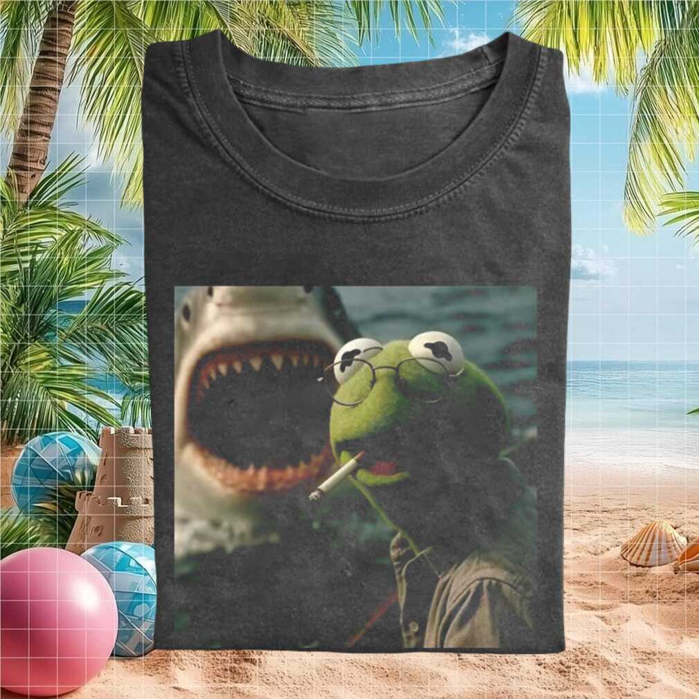 Kermit The Frog Smoking Funny Meme Graphic Unisex T Shirt