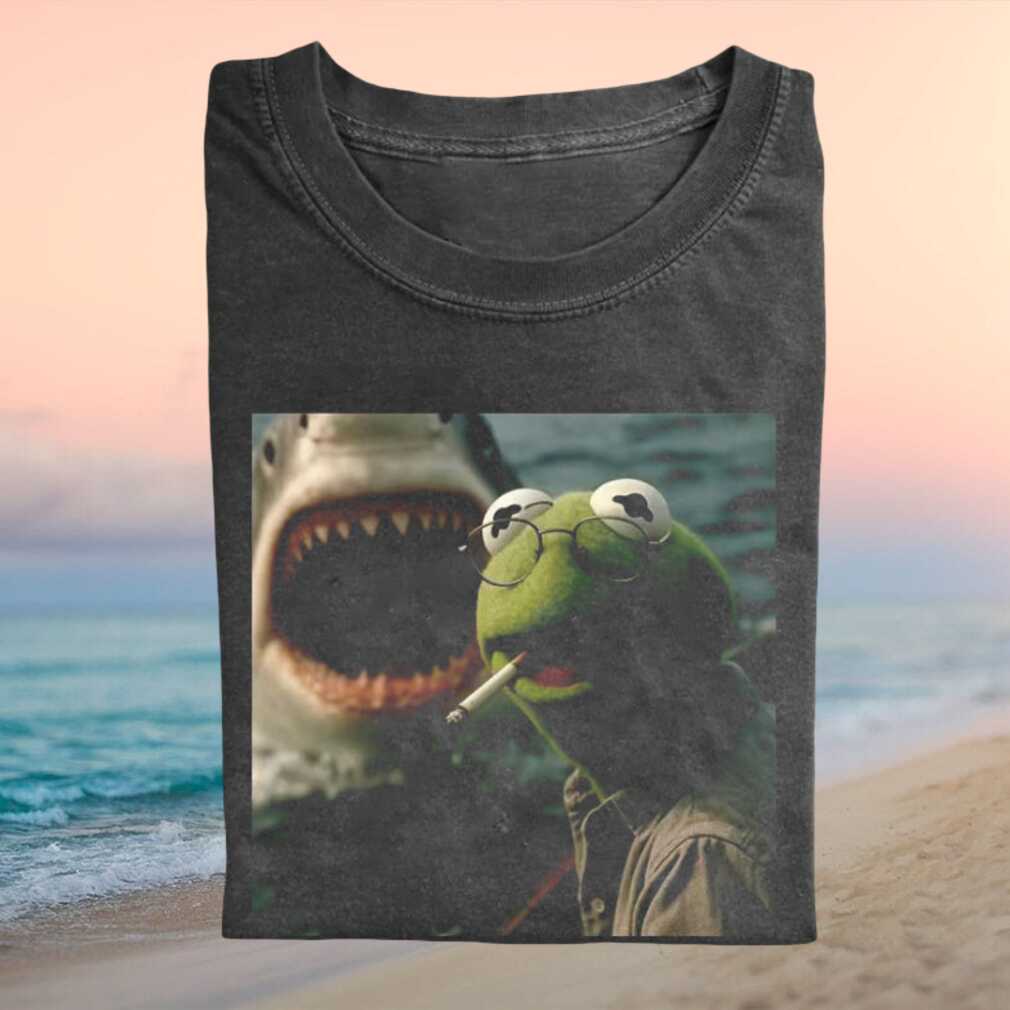 Kermit The Frog Smoking Funny Meme Graphic Unisex T Shirt