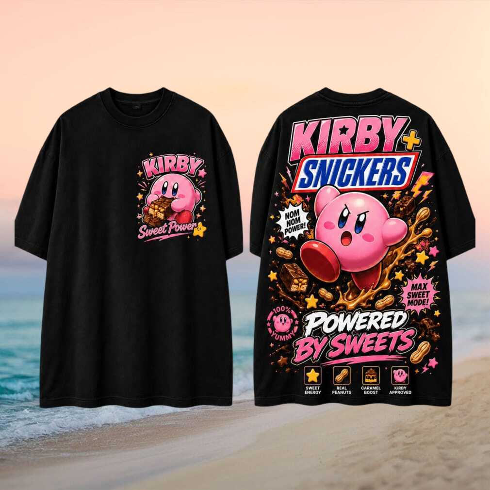 Kirby Snickers Powered By Sweets Chocolate Lover Shirt - Limotees LLC
