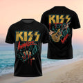 Kiss Animalize Leopard Guitar Blood Claws Vintage Rock Band Shirt