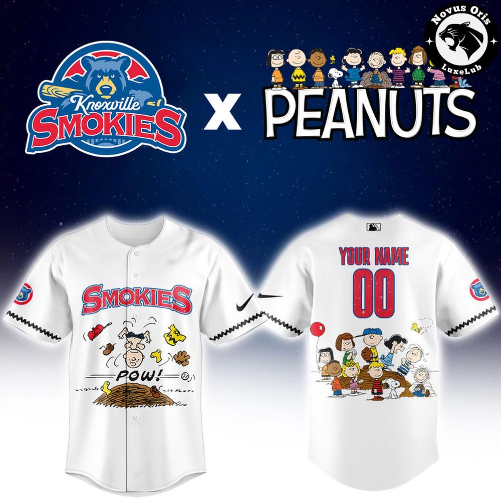 Knoxville Smokies x Peanuts Night Limited Edition Baseball Jersey