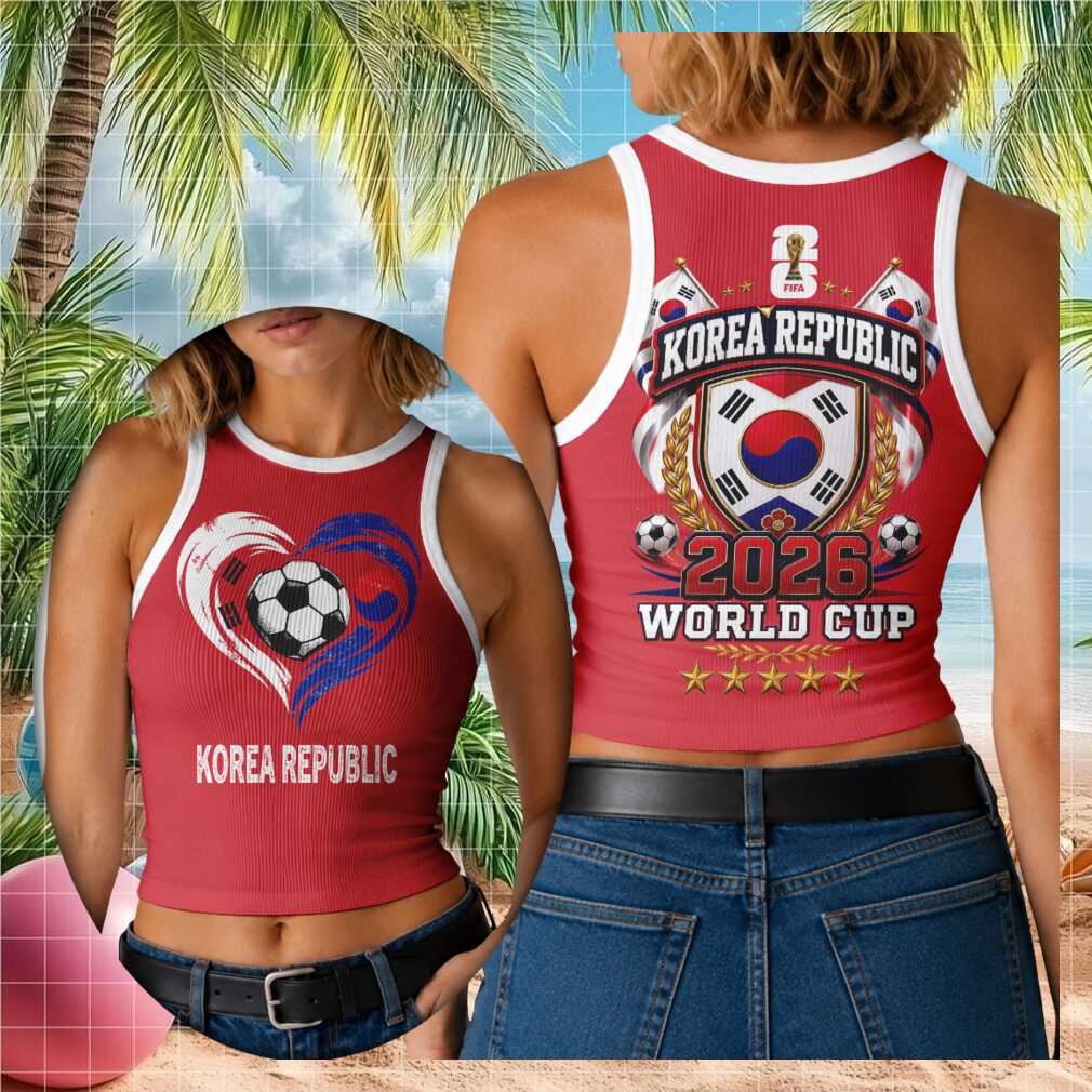 Korea Republic 2026 World Cup Football Ribbed Women Supporter Tank Shirt - Limotees LLC