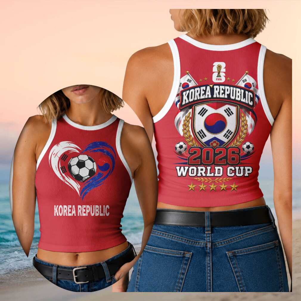 Korea Republic 2026 World Cup Football Ribbed Women Supporter Tank Shirt - Limotees LLC