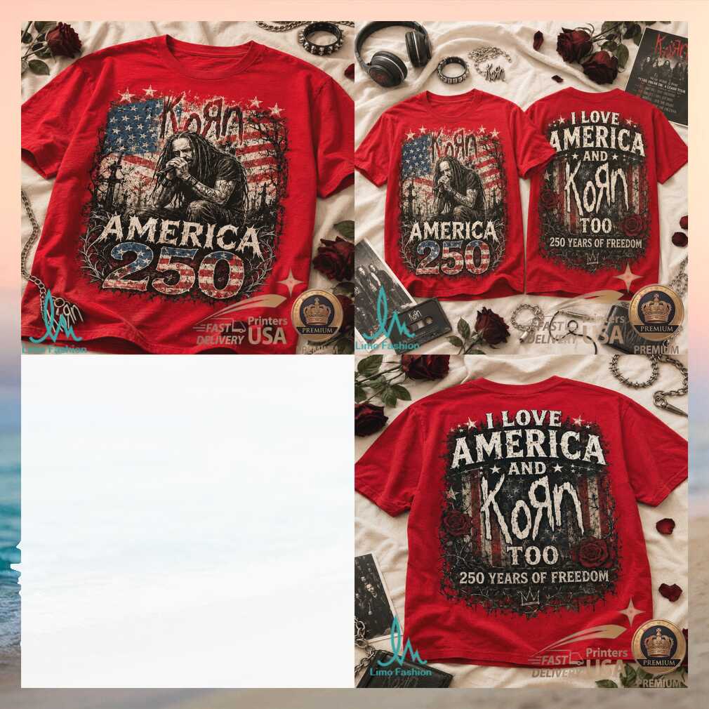 Korn America 250 Years of Freedom Patriotic Nu Metal Band Shirt - Limotees LLC