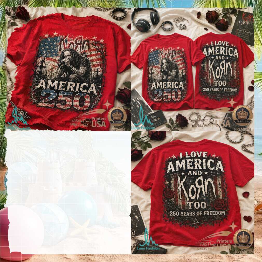 Korn America 250 Years of Freedom Patriotic Nu Metal Band Shirt - Limotees LLC