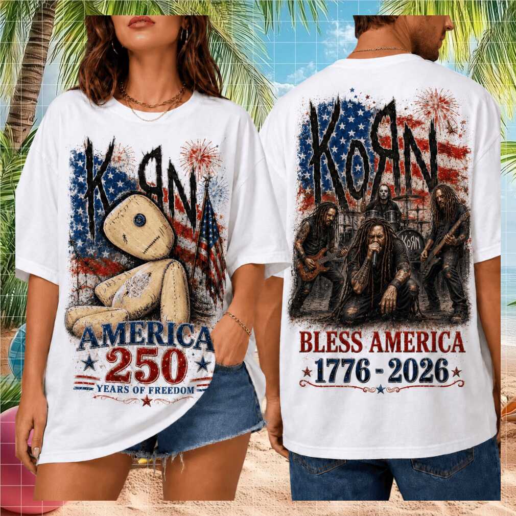 Korn Voodoo Doll Bless America 1776 To 2026 Band Shirt - Limotees LLC