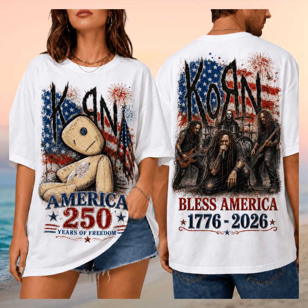Korn Voodoo Doll Bless America 1776 To 2026 Band Shirt - Limotees LLC