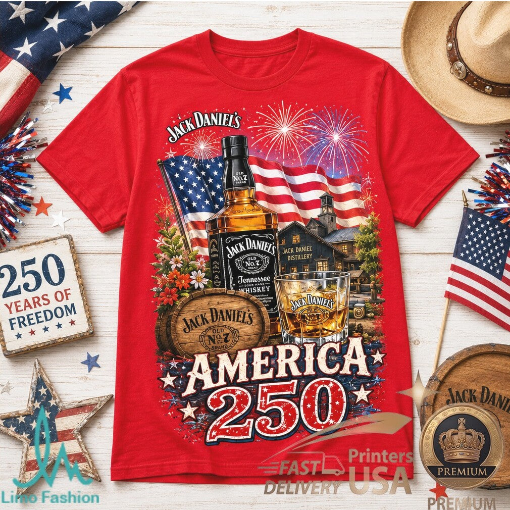 Jack Daniels Whiskey America 250 Years of Freedom Patriotic Shirt - Limotees LLC