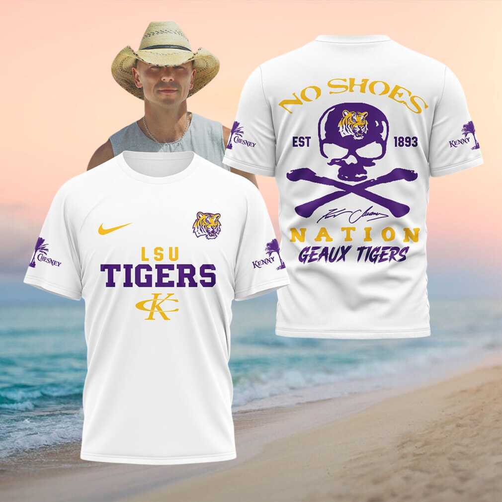 LSU Tigers No Shoes Nation Skull Mascot Geaux Shirt - Limotees LLC