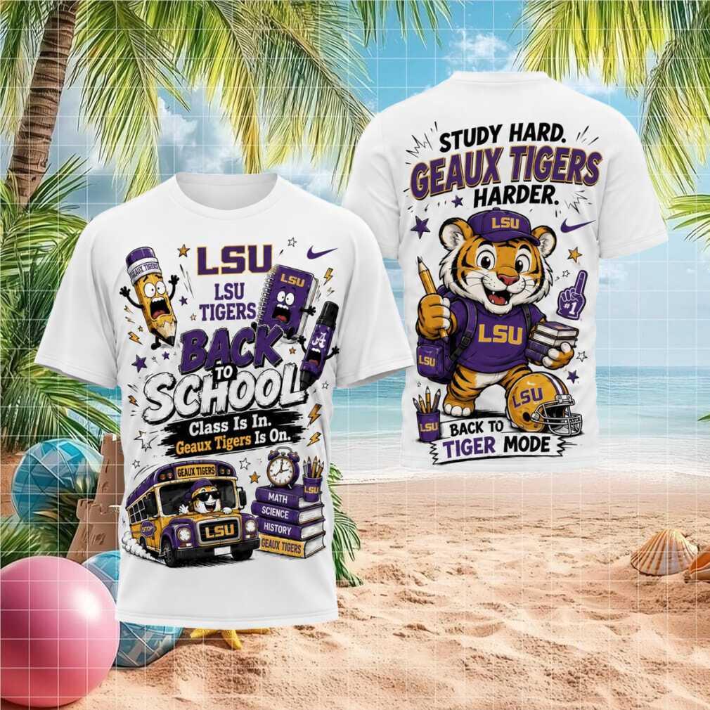 LSU Tigers Tiger Mascot Back To School Study Hard Shirt