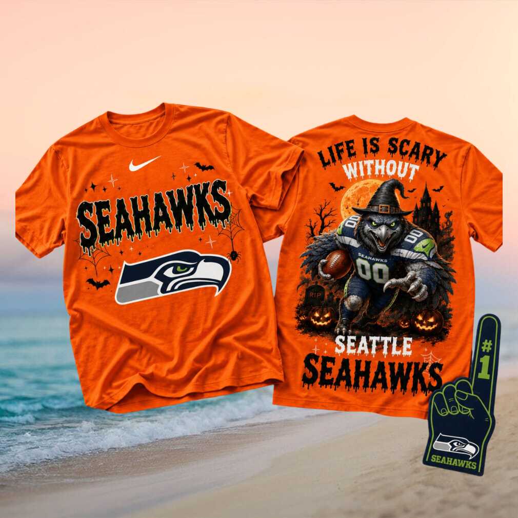Seattle Seahawks Halloween Witch Football Scary Shirt