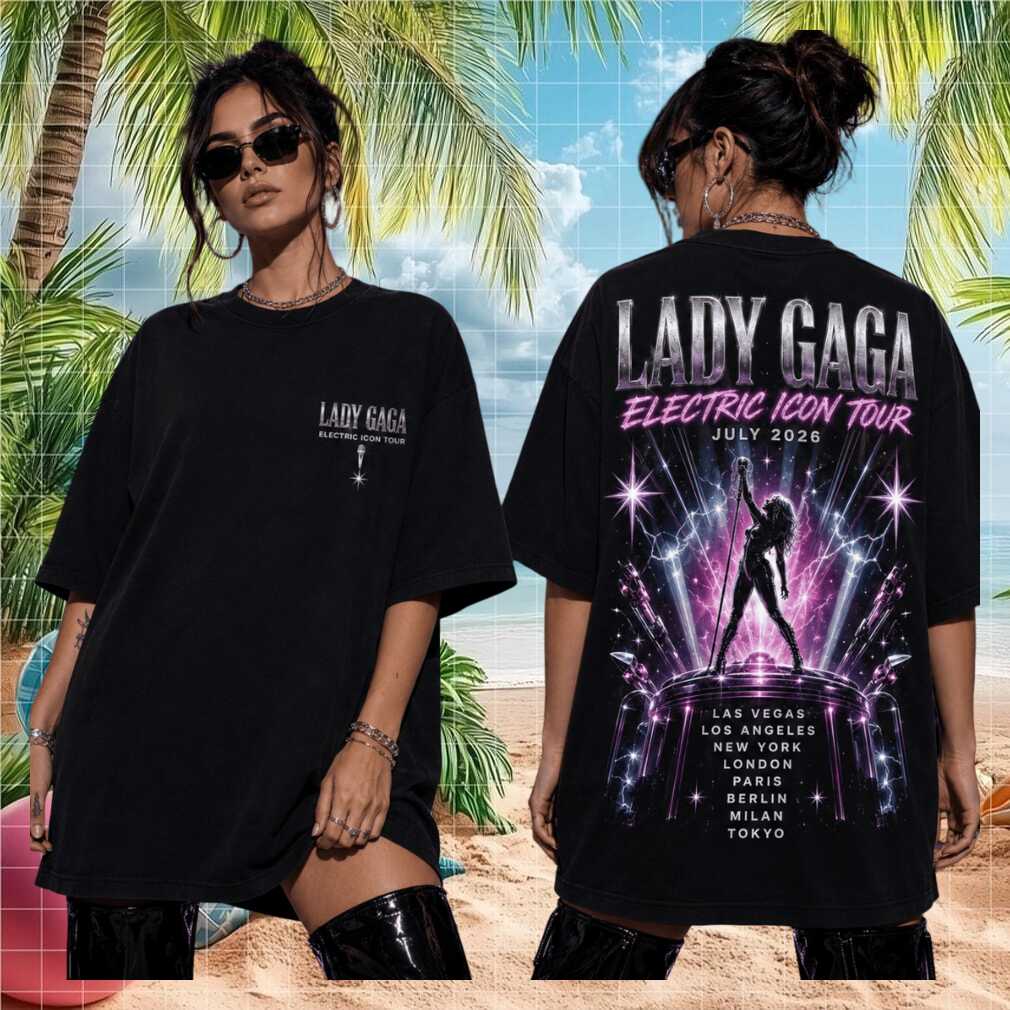 Lady Gaga Electric Icon Tour July 2026 Rock Heavy Metal Concert Women Fans Shirt - Limotees LLC