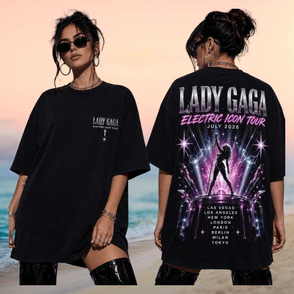 Lady Gaga Electric Icon Tour July 2026 Rock Heavy Metal Concert Women Fans Shirt - Limotees LLC