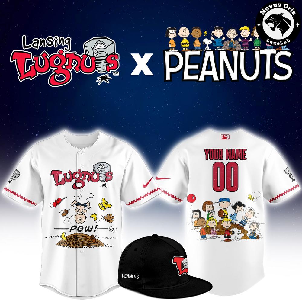Lansing Lugnuts x Peanuts Night 2026 Limited Baseball Jersey