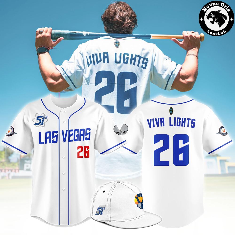 Las Vegas 51s Aviators Viva Lights Custom Baseball Jersey