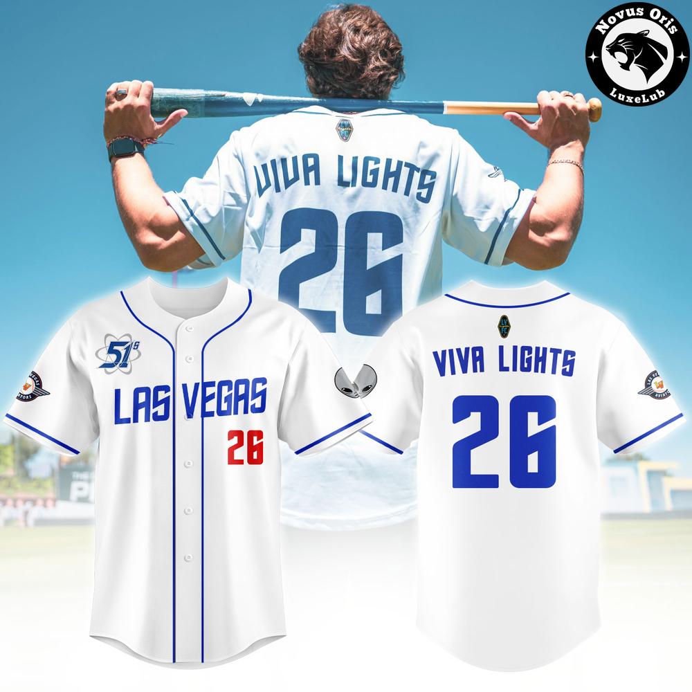 Las Vegas 51s Aviators Viva Lights Custom Baseball Jersey