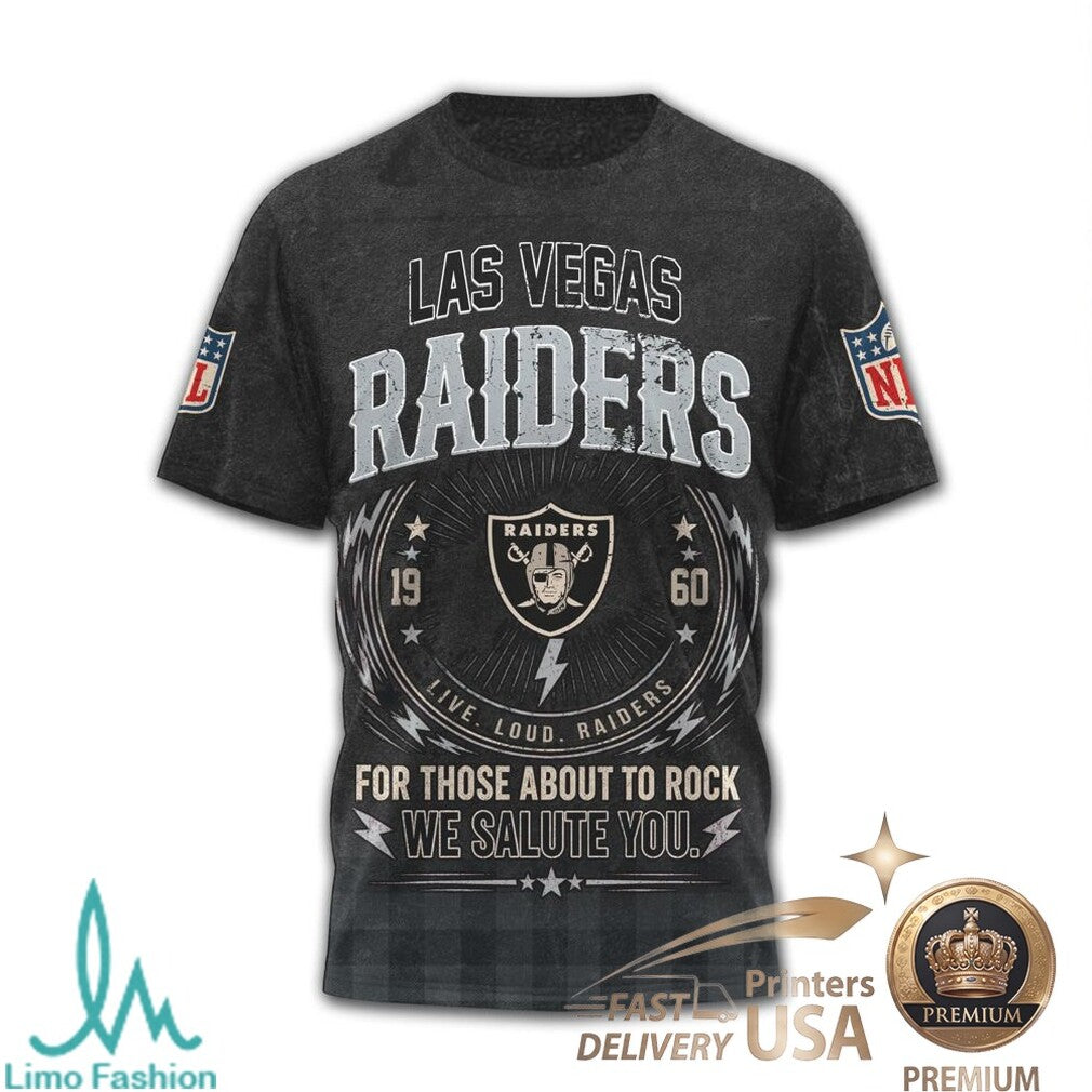 Las Vegas Raiders ACDC Rock Band Mashup Vintage T Shirt - Limotees LLC