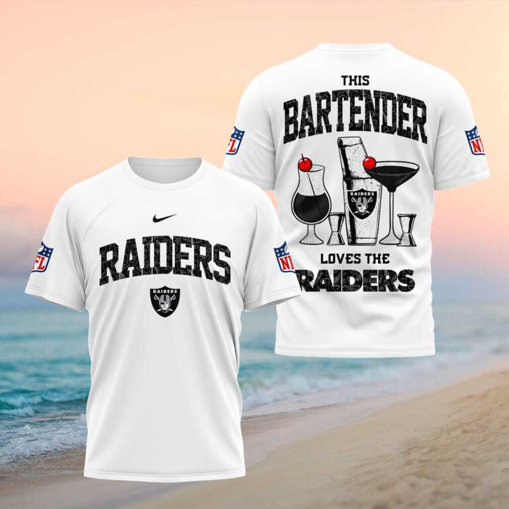 Las Vegas Raiders Bartender Cocktail Themed Football Fans Shirt
