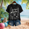 Las Vegas Raiders Floral Team Logo Graphic Shirt - Limotees LLC