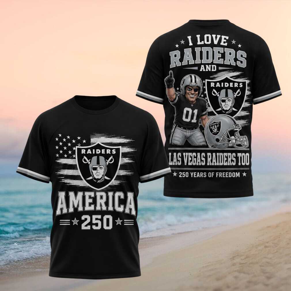 Las Vegas Raiders Football America 250 Years Of Freedom Vintage NFL Fan Gear Shirt - Limotees LLC
