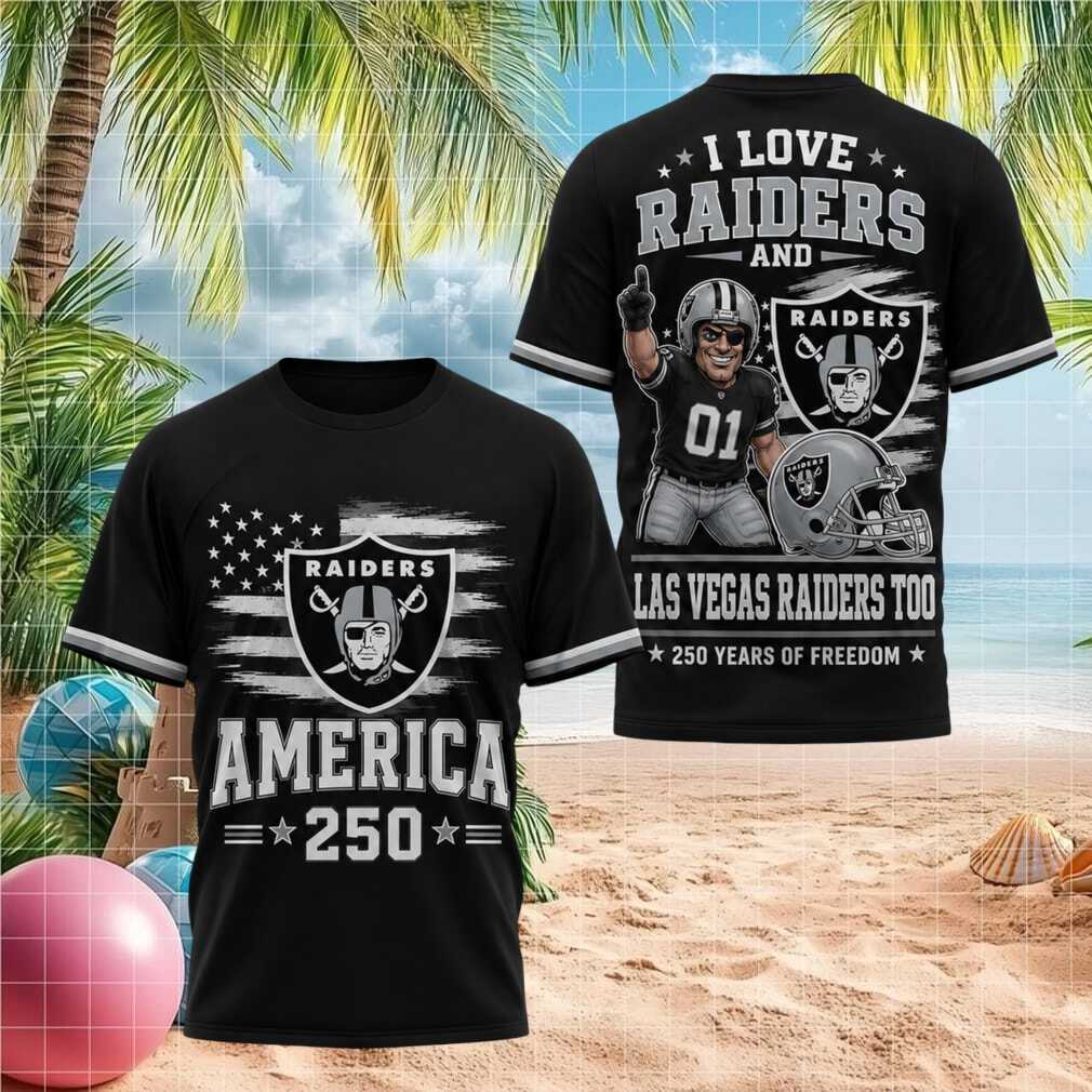 Las Vegas Raiders Football America 250 Years Of Freedom Vintage NFL Fan Gear Shirt - Limotees LLC