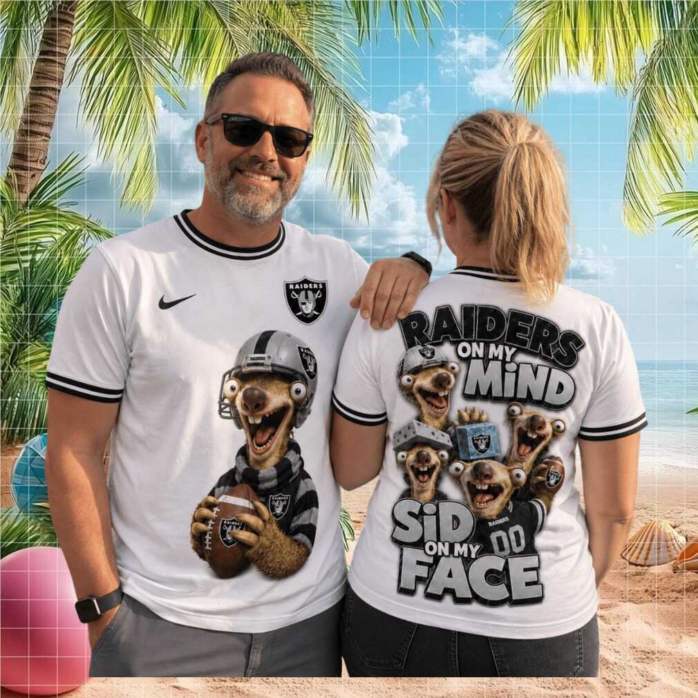 Las Vegas Raiders Football Fans Sid The Sloth Ice Age Cartoon White Men Women Shirt