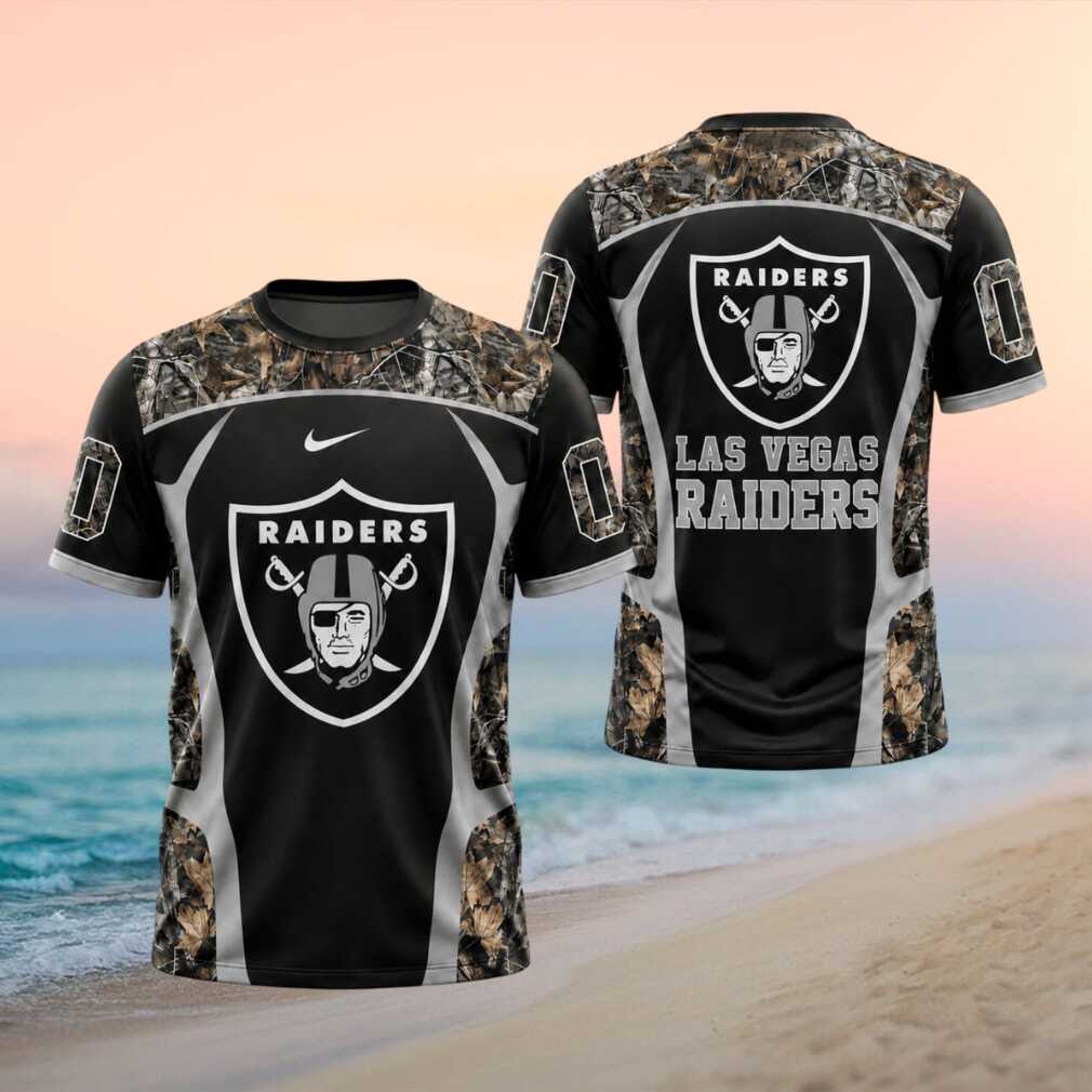 Las Vegas Raiders Football Team Camo Shield Shirt