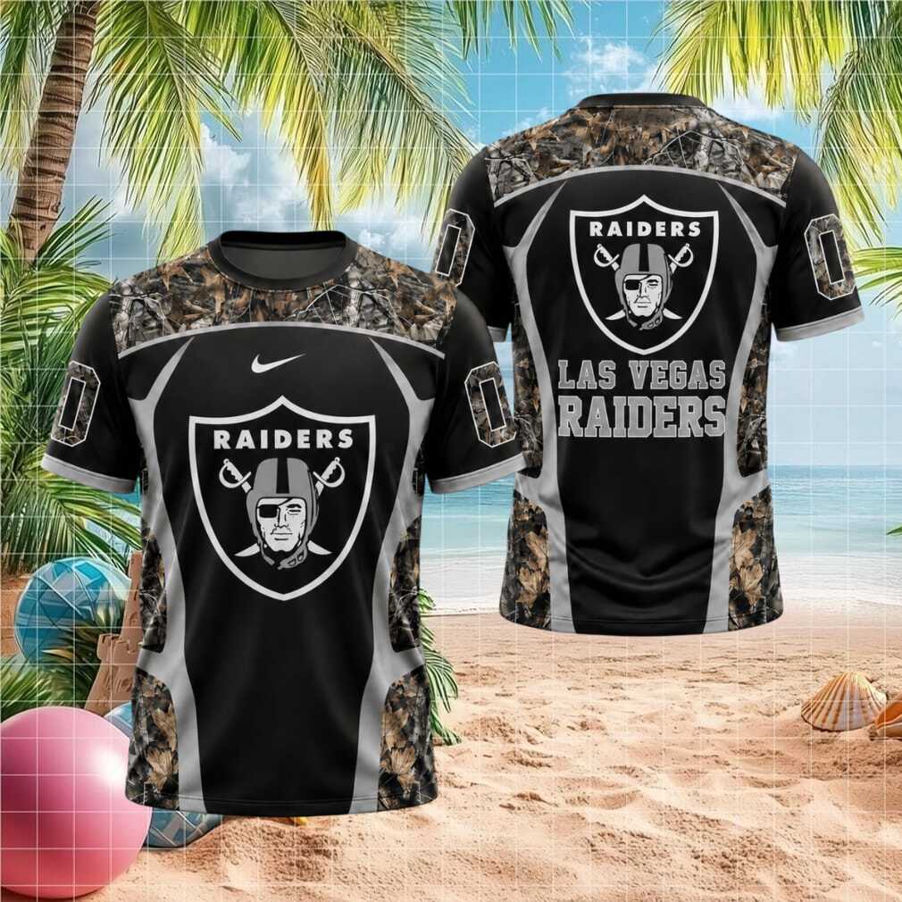 Las Vegas Raiders Football Team Camo Shield Shirt