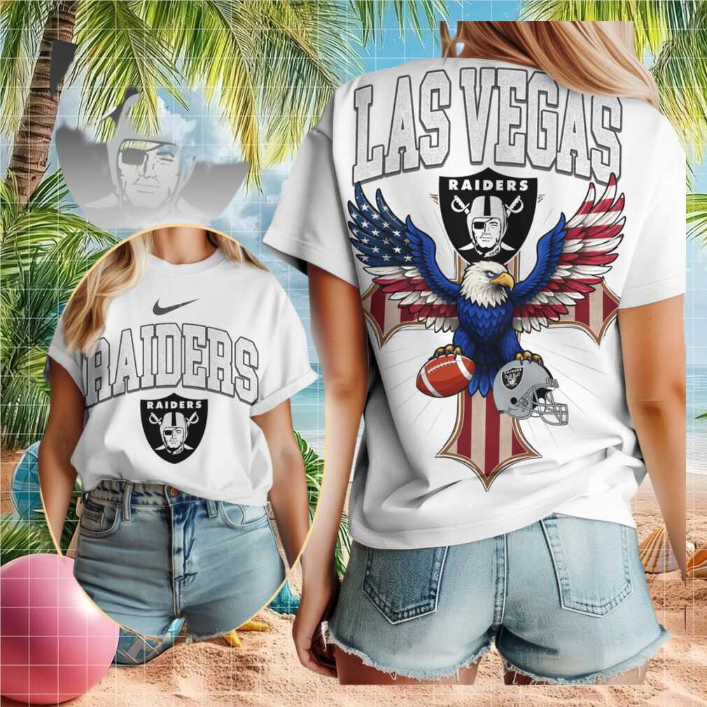 Las Vegas Raiders Mascot American Eagle Cross Shirt - Limotees LLC