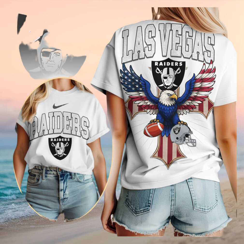 Las Vegas Raiders Mascot American Eagle Cross Shirt - Limotees LLC