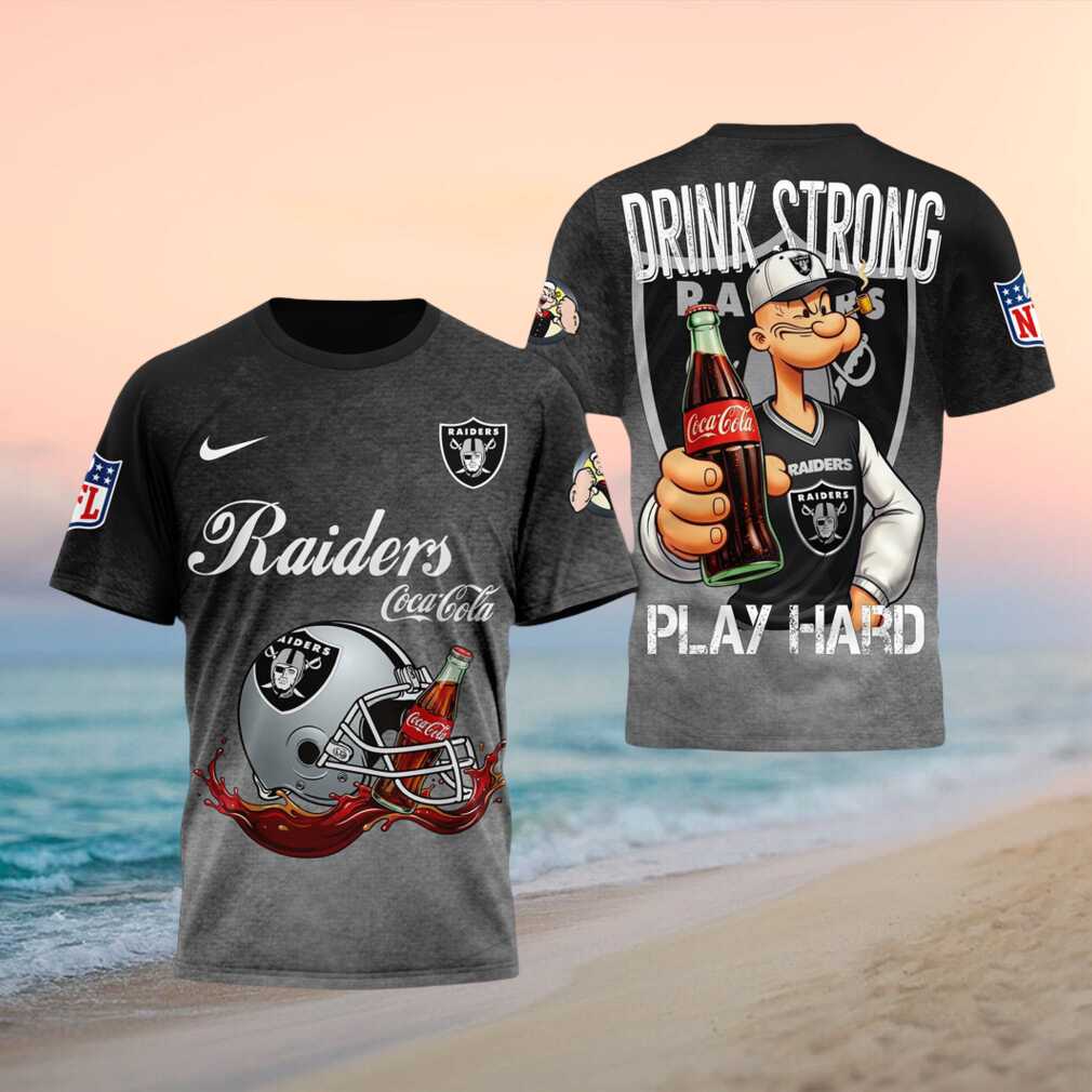 Las Vegas Raiders Popeye Coca Cola Drink Strong Football Shirt